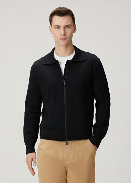 Navy Blue Wool Knitwear