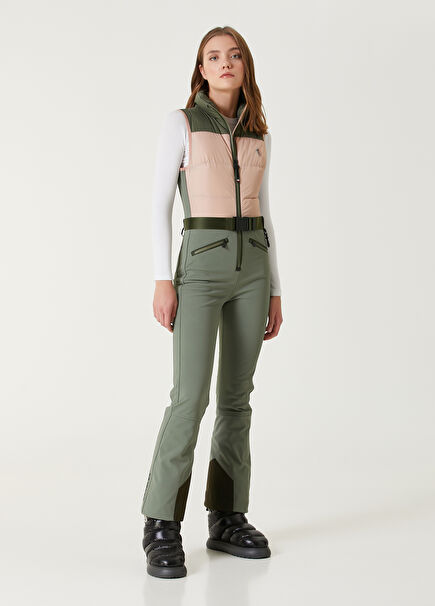 Khaki Pink Ski Suit