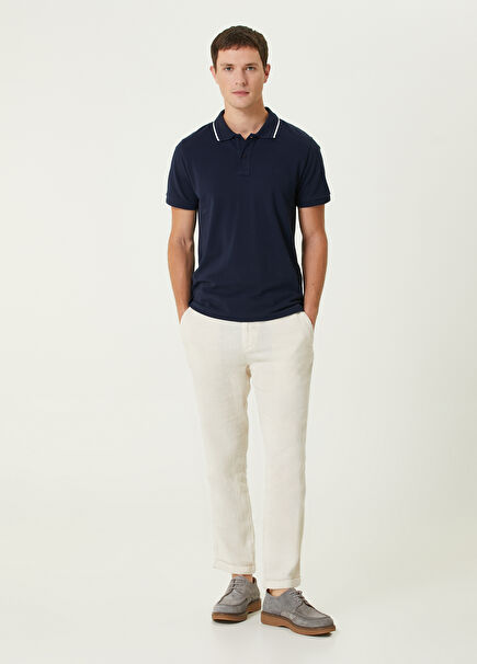 Beige Linen Trousers