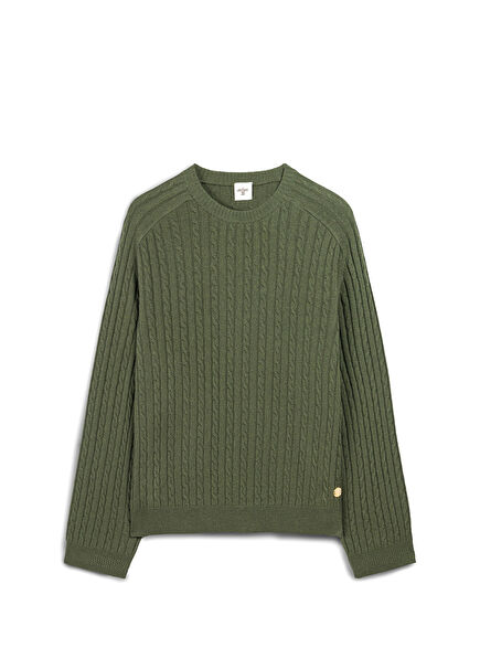 Hug Green Wool Women's Sweater