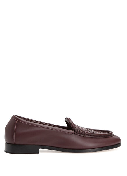 Burgundy Women's Leather Loafer