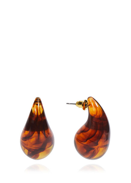 Kahverengi Kadın Küpe