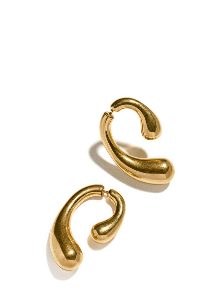 Gold Kadın Altın Kaplama Küpe