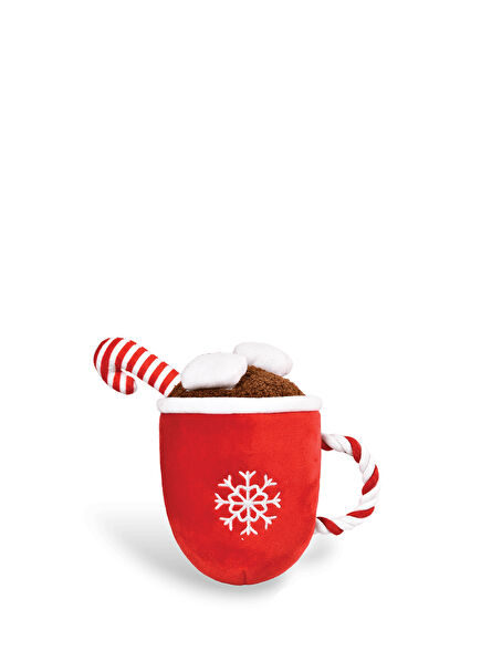 Noel Kahvesi Peluş Köpek Oyuncağı