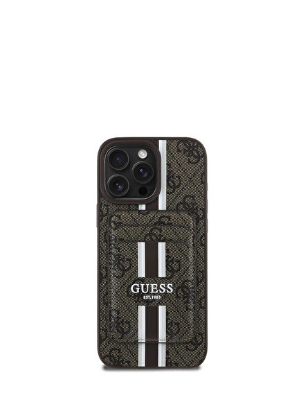 Classic 4G Desenli iPhone 16 Pro Magsafe Uyumlu Kredi Kartlıklı Telefon Kılıfı