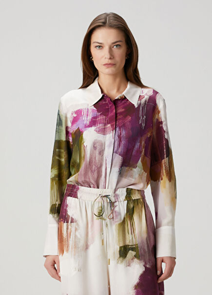 Atomic Print Silk Shirt