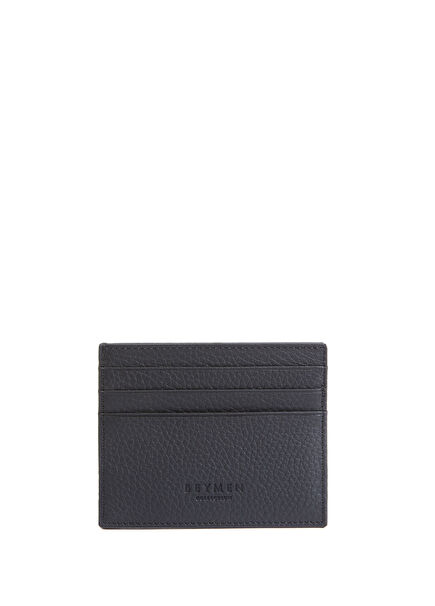 Classic Black Men's Leather Card Holder
