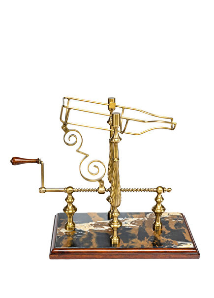 Theodore Alexander Marble Base Brass Wine Holder