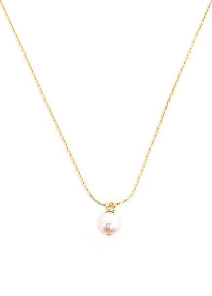 Aqua Gold Plated Women's Pearl Necklace