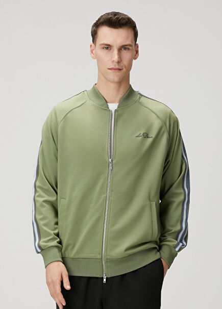 Sterling Yeşil Şerit Detaylı Sweatshirt