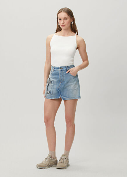 Mavi Mini Denim Etek