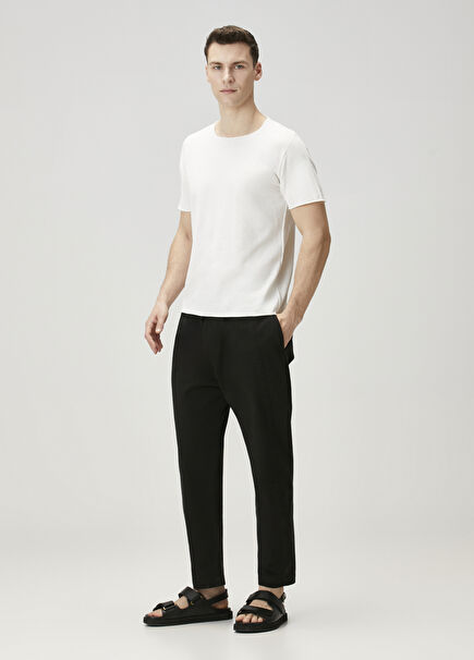 Black Waist Corded Pants