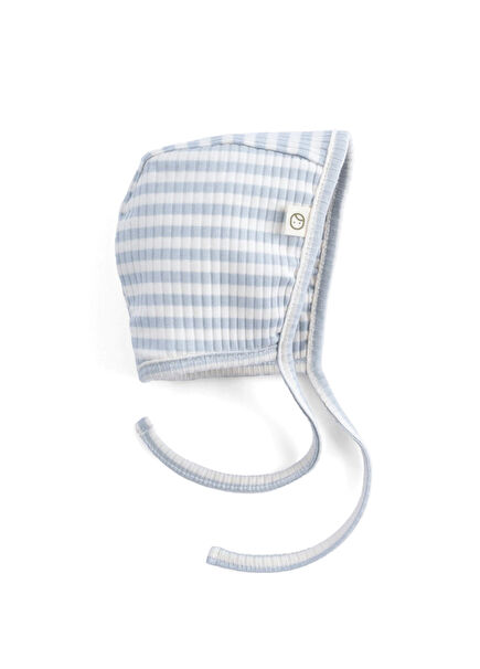 Mavi Modal Organik Pamuklu Erkek Bebek İngiliz Şapka