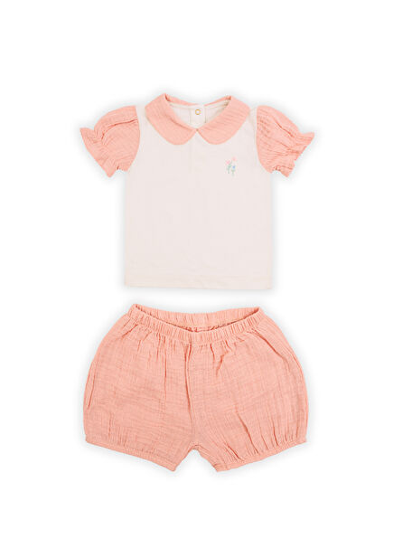 Flora Salmon Baby Girl Set of 2