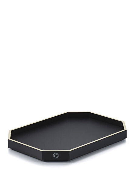 Octogone Siyah Lake Servis Tepsisi