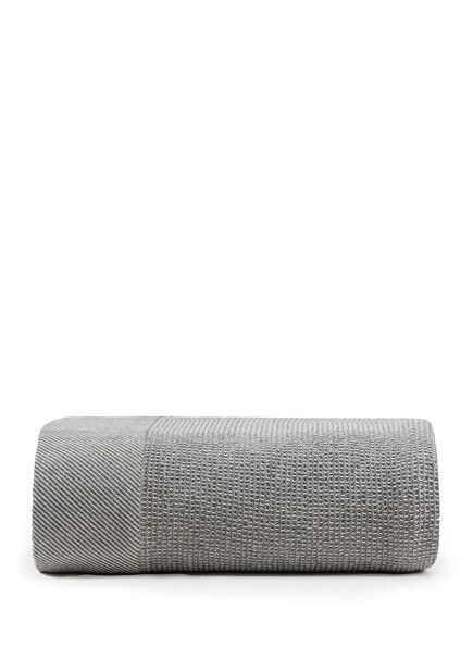 Pergamon Gri Yün Çift Kişilik Yatak Örtüsü Battaniye 200 x 220 cm