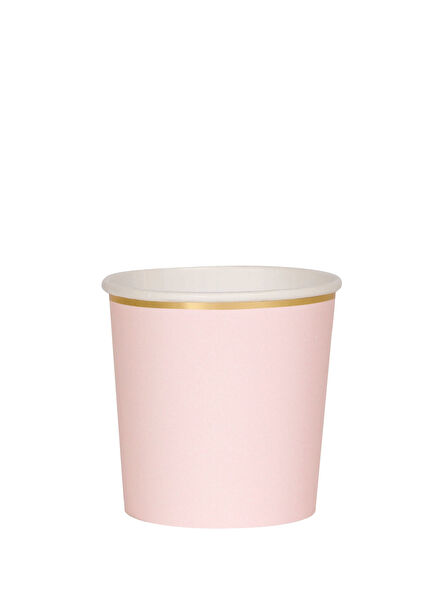 Toz Pembe Küçük Boy 8'li Kağıt Parti Bardağı