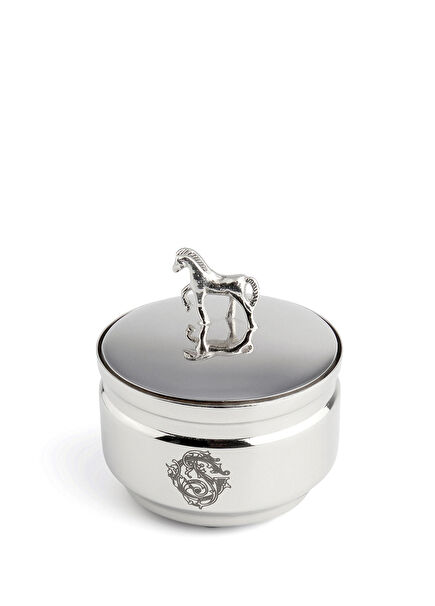 Silver Horse Figure Steel Mini Decorative Box