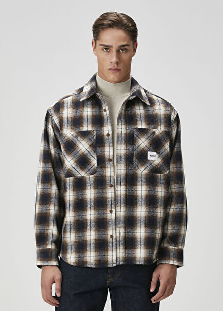 Light Brown Plaid Overshirt