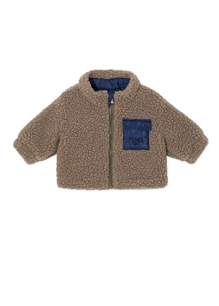 Brown Baby Boy Plush Jacket