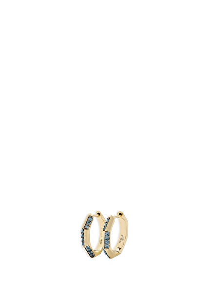 Platonic Soulmates Blue Diamond 14K Gold Women's Earrings