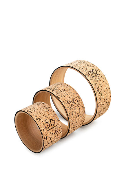 Mushroom Coated Wooden Triple Yoga Circle Set