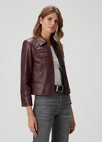 Liam Bordo Deri Ceket