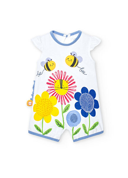 Flower Patterned Baby Girl Romper
