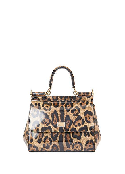 Sicily Leopar Desenli Kadın Omuz Çantası