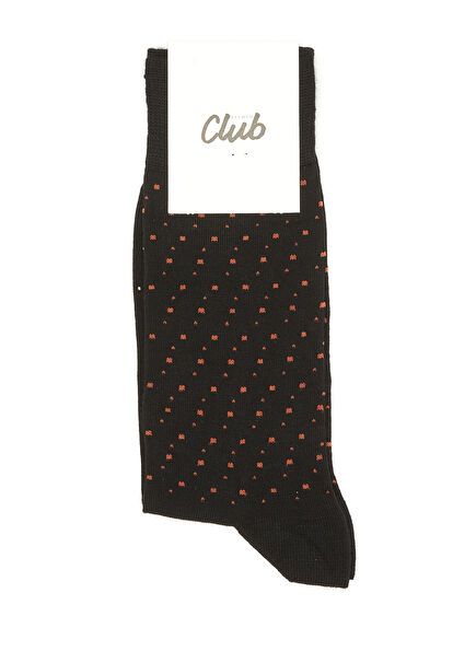 Black Polka Dot Patterned Men's Bamboo Socks