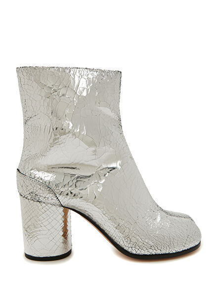 Silver Topuklu Deri Bot