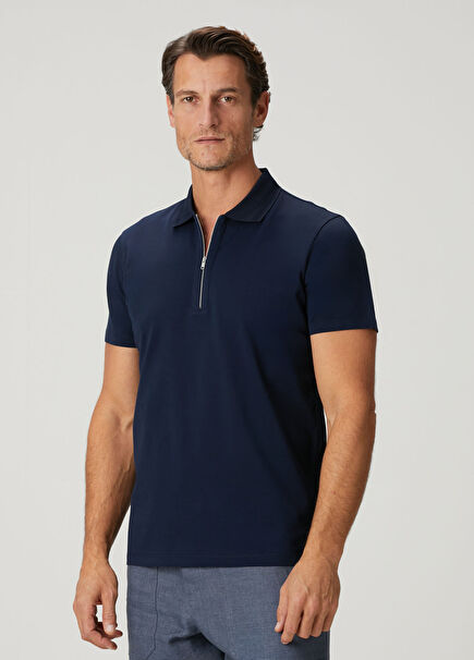 Lacivert Polo Yaka T-shirt