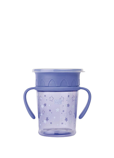 Handled 360-Degree Drinkable Blue Training Cup