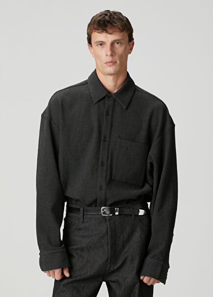 Antrasit Jersey Gömlek