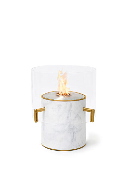 Pillar 3L Marble White Fireplace