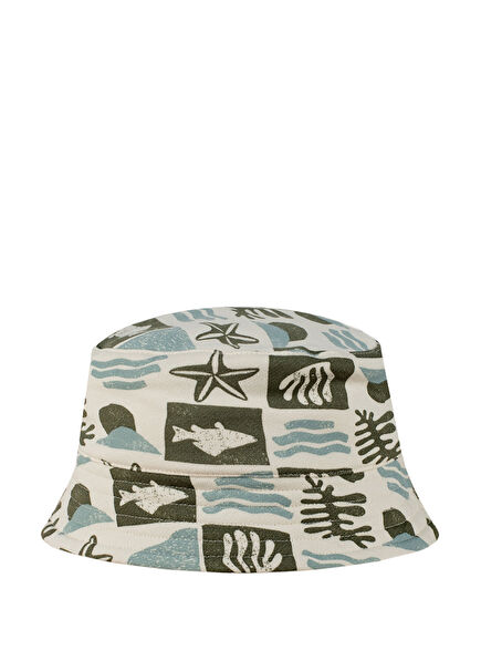 Green Ocean Pattern Boys' Hat