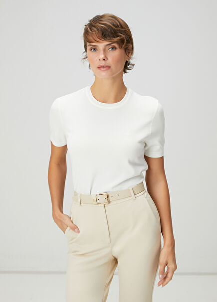 White Short Sleeve Sweater