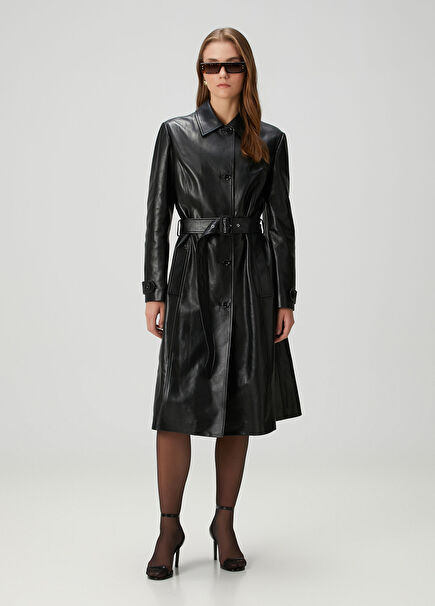 Black Leather Coat