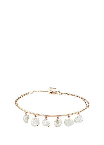 Women's Gold Bracelet With Pearl Detail