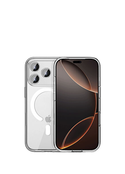 iPhone 17 Pro Şeffaf Crystal Clear Magsafe Uyumlu Telefon Kılıfı