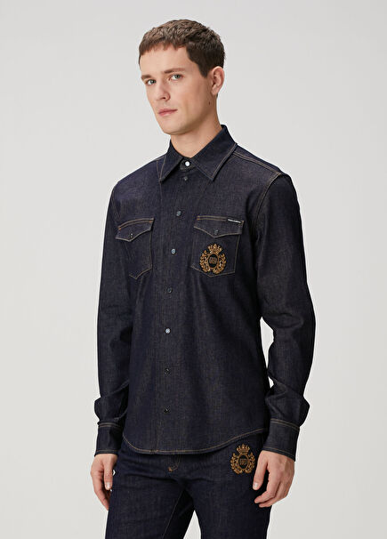 Lacivert Denim Gömlek