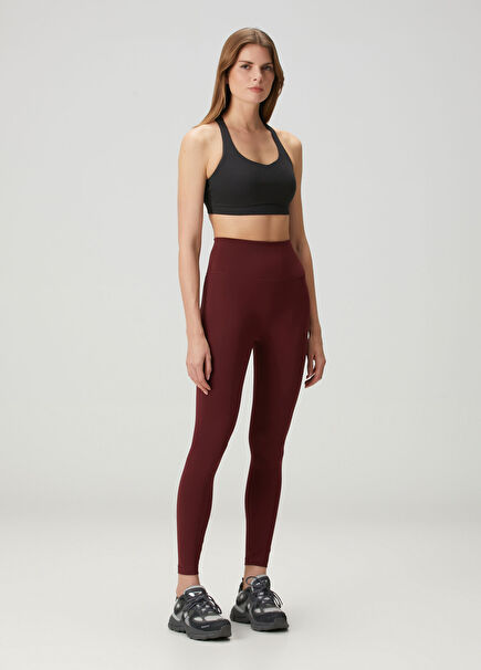 Wunder Train No Line High-Rise Burgundy Leggings 2