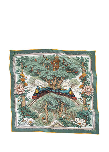 Dreamland Express Twill Silk Women's Scarf 65 cm