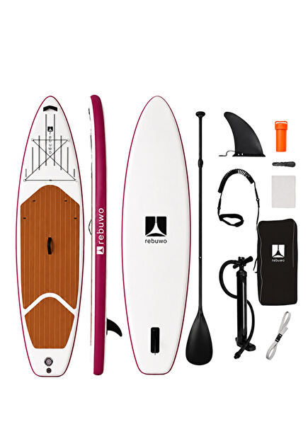 Inflatable Sup Board Burgundy Stand Up Paddle Board 320x82x15 cm