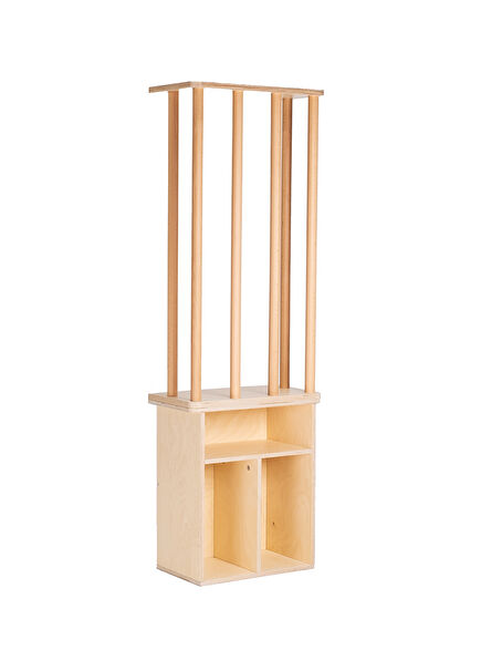 Montessori Birch Wood Plush Toy Storage Unit and Bookcase