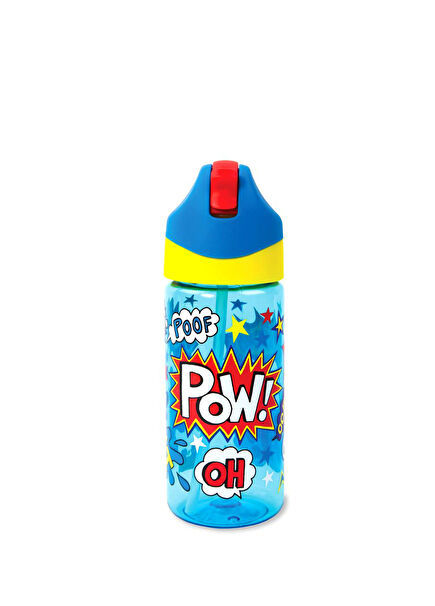 Boys' Super Hero Patterned Straw Bottle