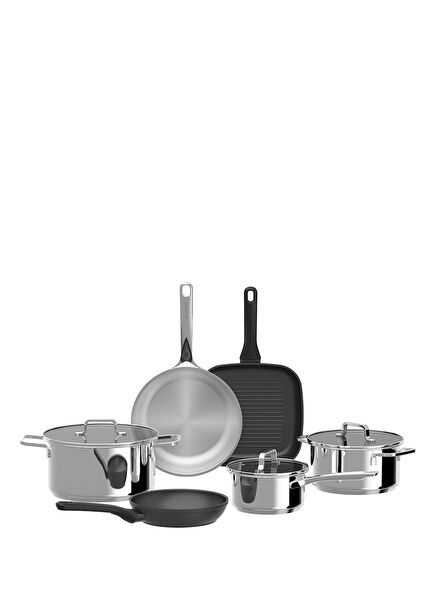 DINA Helix 9 Parça Çelik Tencere Seti