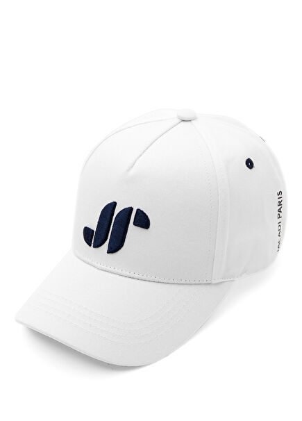 White Unisex Kids Logo Cap