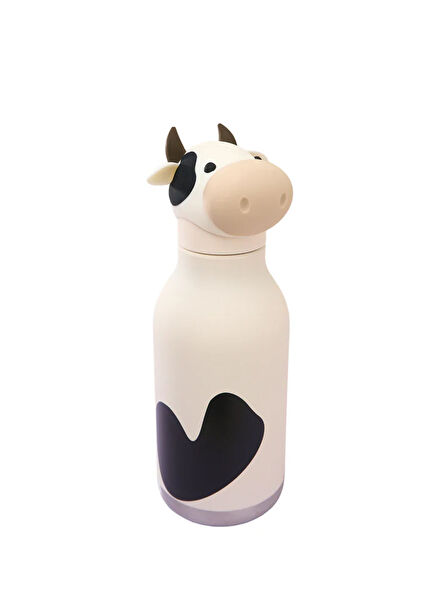 Bestie Cow Bottle Beyaz Unisex Çocuk Termos 460 ml