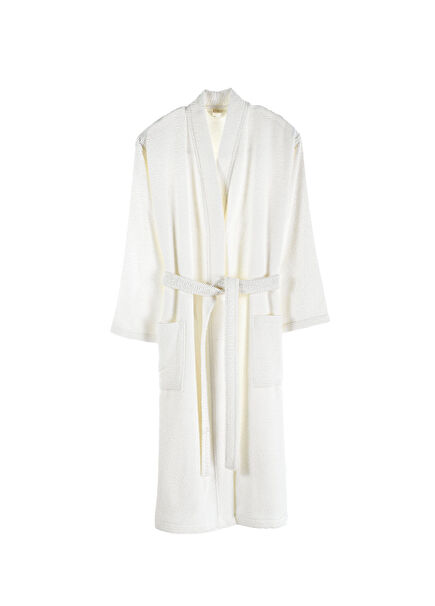 Sardes Cotton White Off White Bathrobe